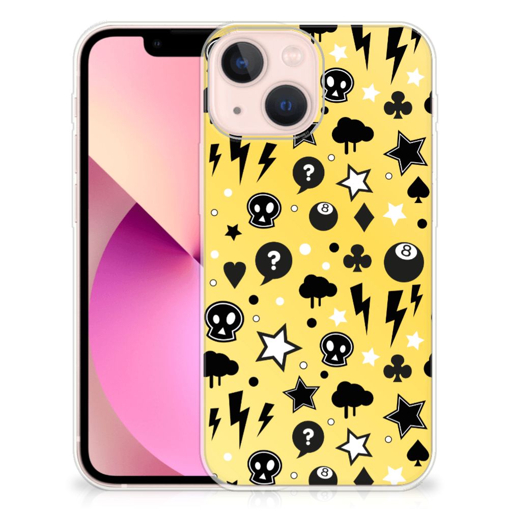 Silicone Back Case iPhone 13 mini Punk Geel B2C Telecom
