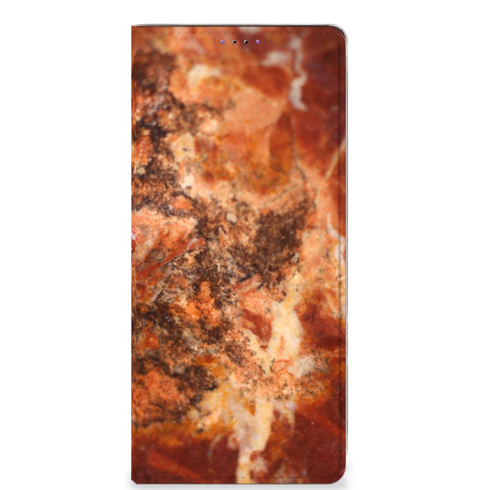 Samsung Galaxy A22 5G Standcase Marmer Bruin