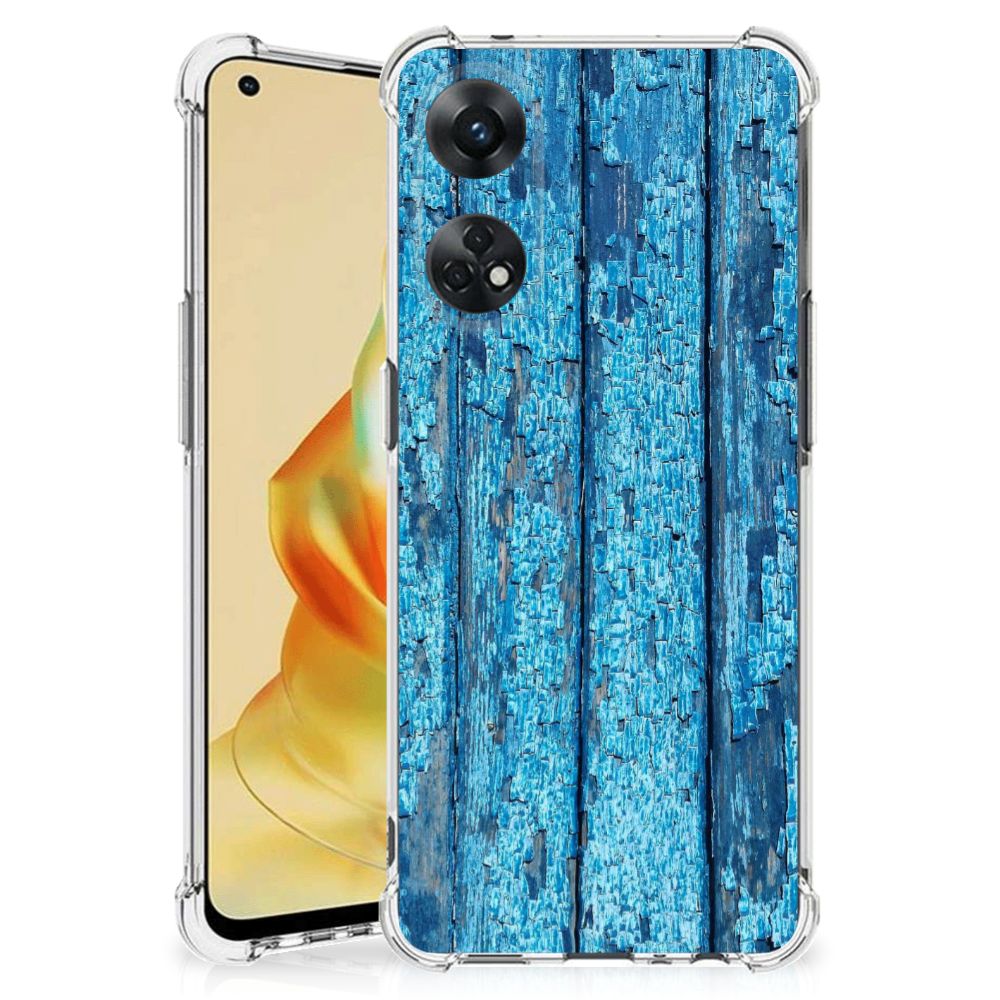 OPPO Reno8 T 4G Stevig Telefoonhoesje Wood Blue