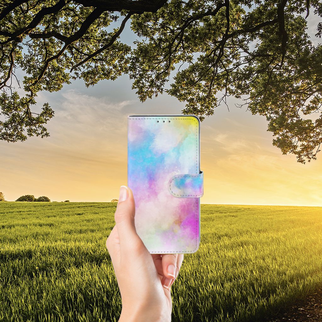 Hoesje Xiaomi Mi Mix 2s Watercolor Light in pastelkleuren, vastgehouden voor een zonsondergang landschapsachtergrond.