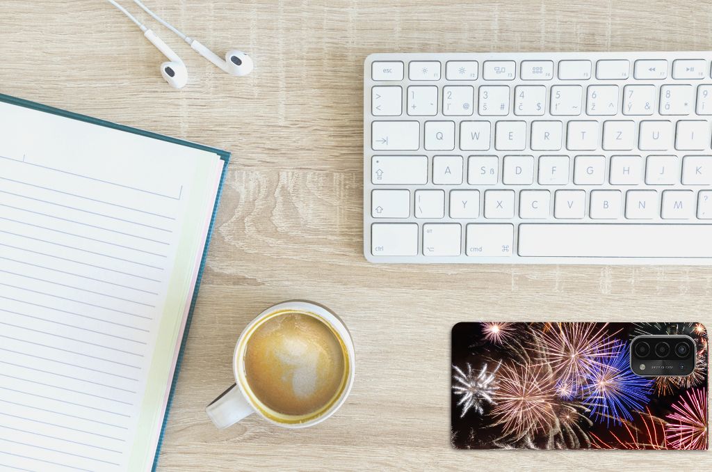 OPPO A54 5G | A74 5G | A93 5G Hippe Standcase Vuurwerk - B2C Telecom