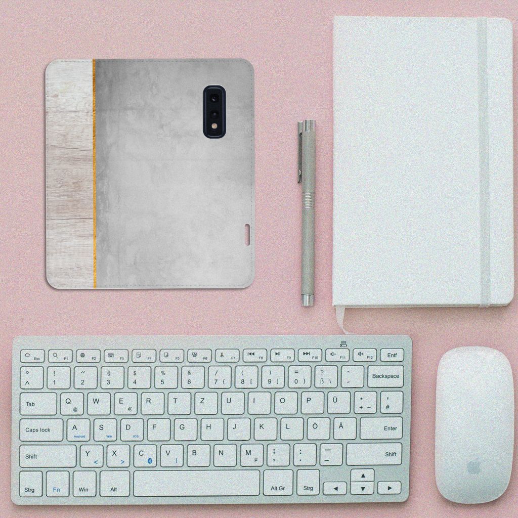 Samsung Galaxy S10e Book Wallet Case Wood Concrete