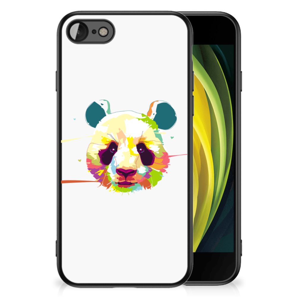 iPhone SE 2022 | SE 2020 | 7/8 Hoesje Panda Color met kleurrijke panda illustratie op telefoonhoesje.