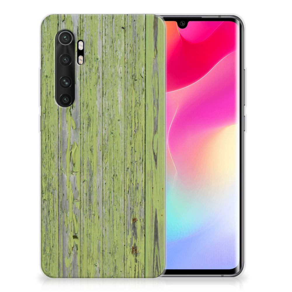 Xiaomi Mi Note 10 Lite Bumper Hoesje Green Wood