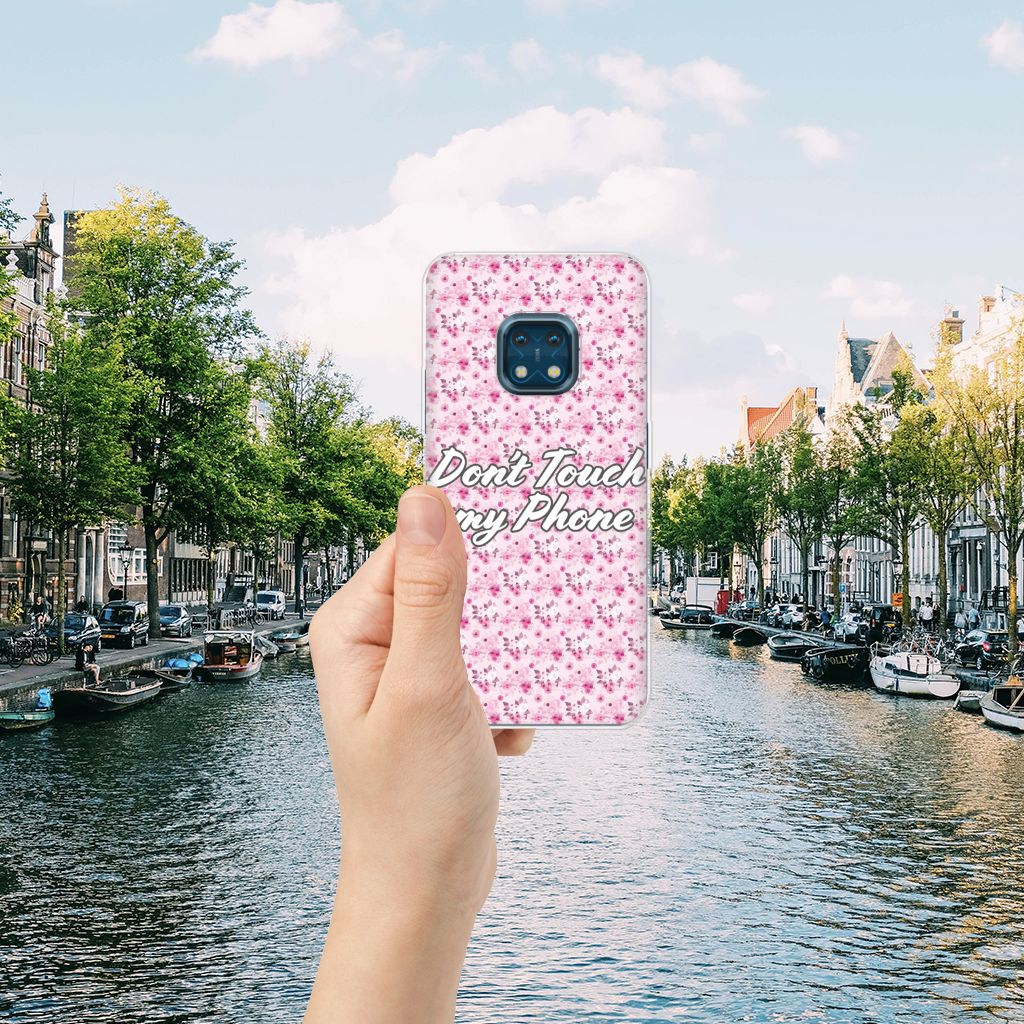 Nokia XR20 Silicone-hoesje Flowers Pink DTMP