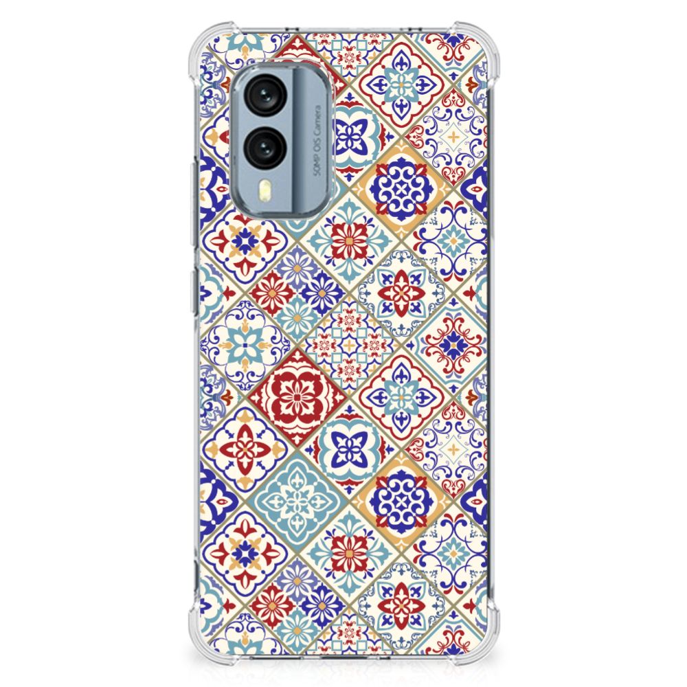 Nokia X30 Anti-Shock Hoesje Tiles Color