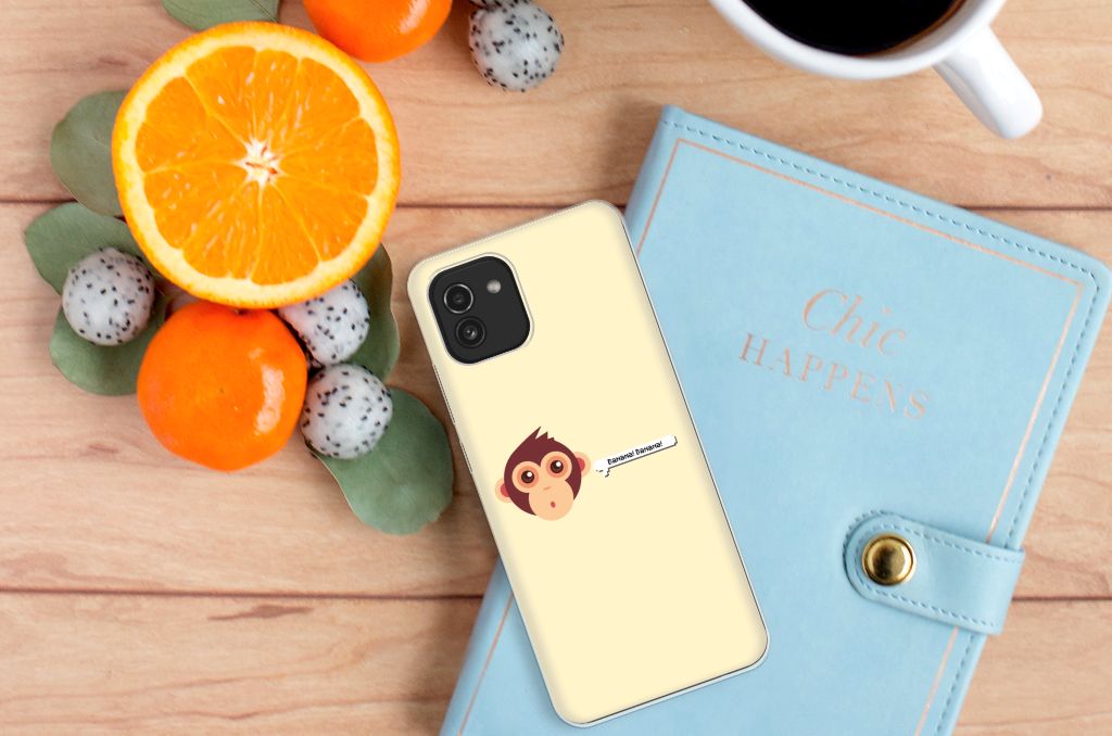Samsung Galaxy A03 Telefoonhoesje met Naam Monkey B2C Telecom