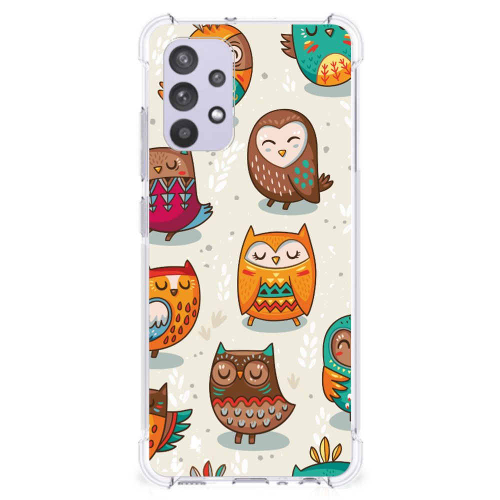 Samsung Galaxy A32 4G | A32 5G Enterprise Editie Case Anti-shock Vrolijke Uilen B2C Telecom