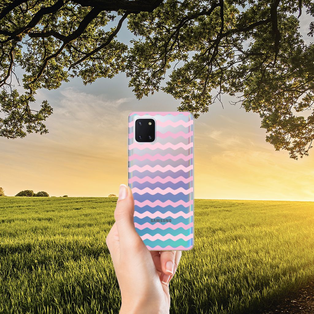 Samsung Galaxy Note 10 Lite TPU bumper Waves Roze B2C Telecom