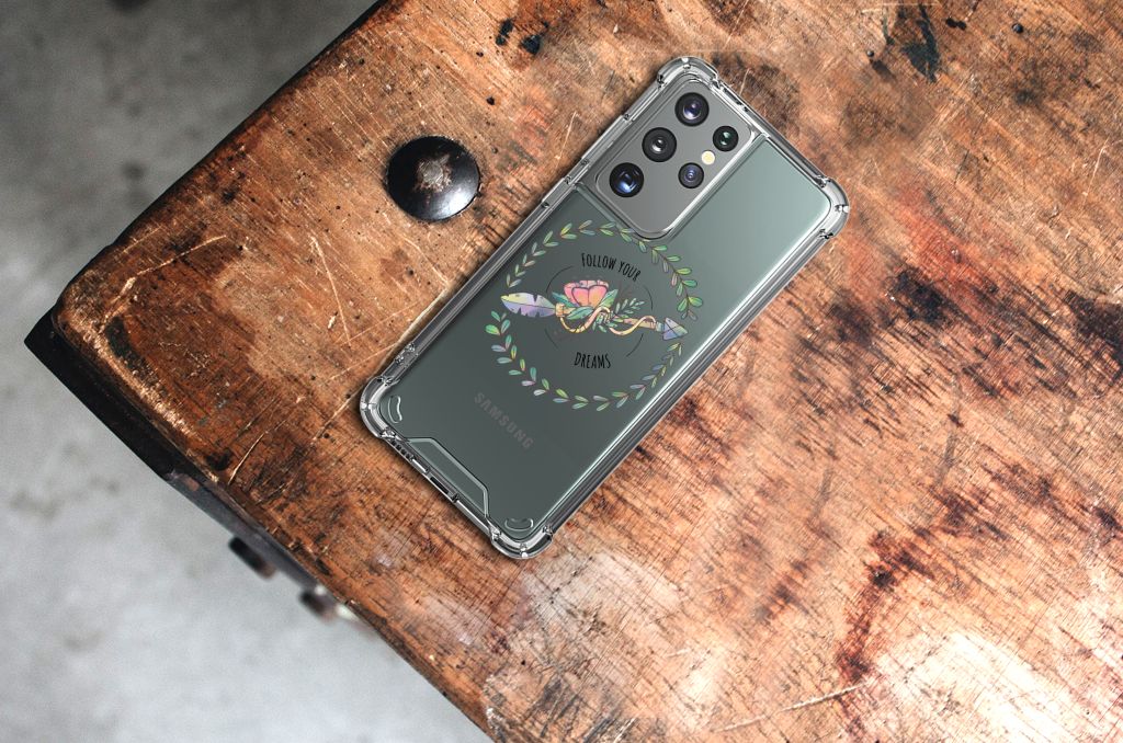 Samsung Galaxy S21 Ultra Stevig Bumper Hoesje Boho Dreams B2C Telecom
