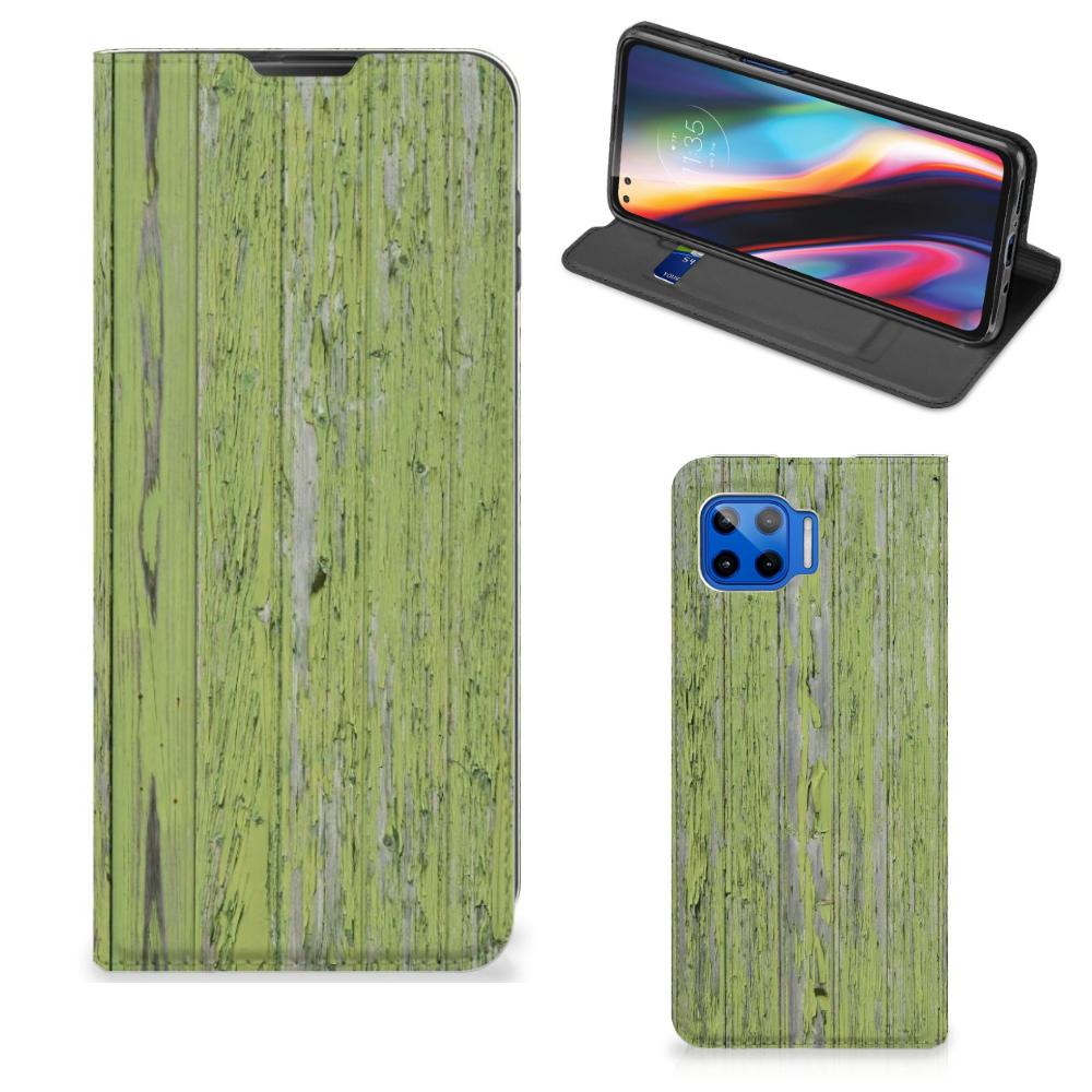Motorola Moto G 5G Plus Book Wallet Case Green Wood - B2C Telecom