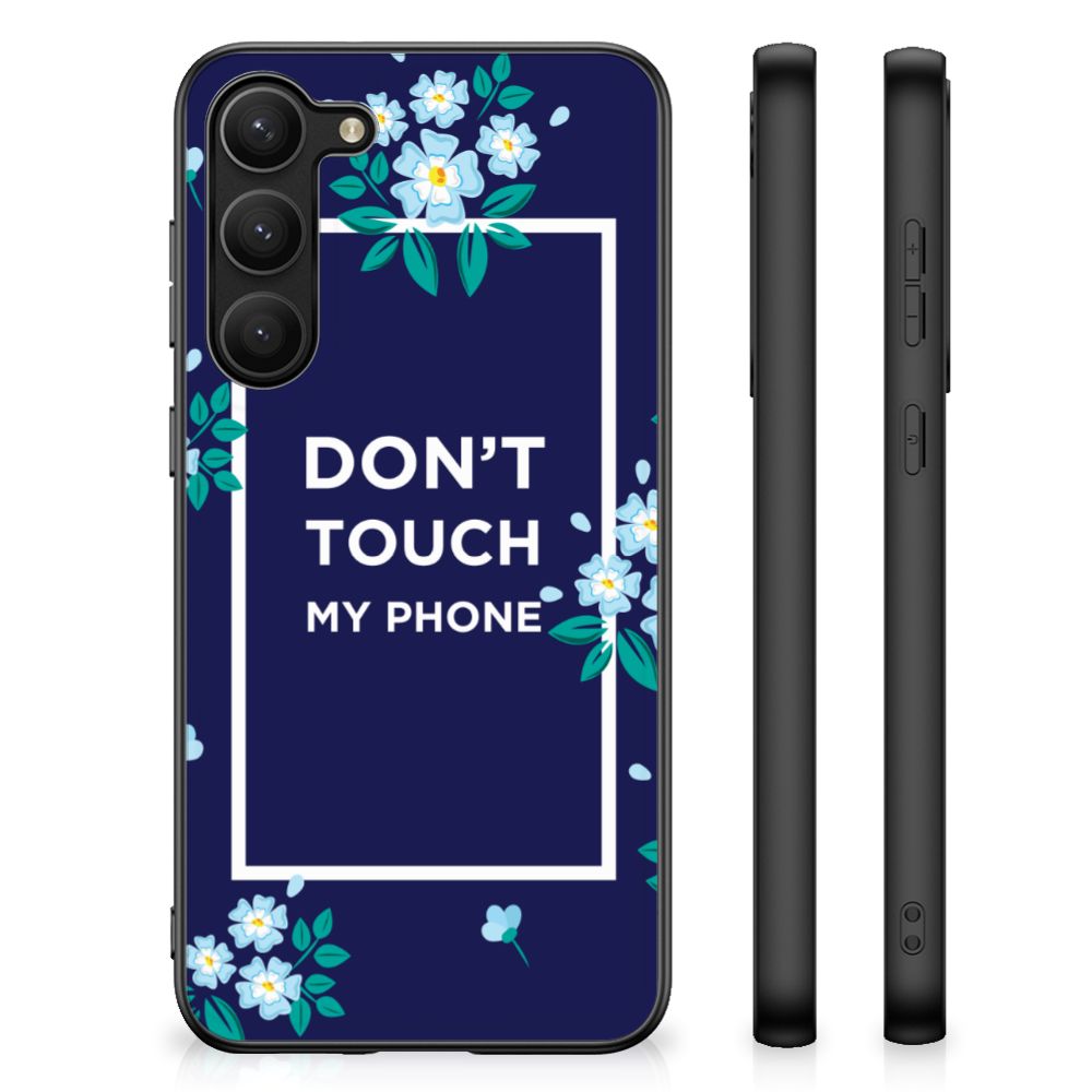 Samsung Galaxy S23 Plus Telefoon Hoesje Flowers Blue DTMP