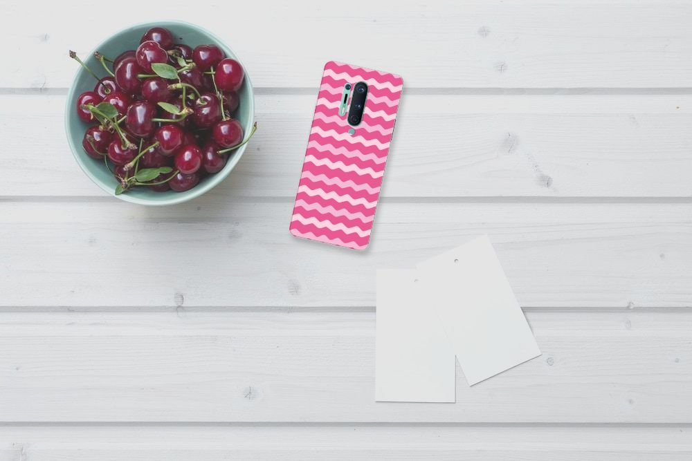 OnePlus 8 Pro TPU bumper Waves Pink B2C Telecom