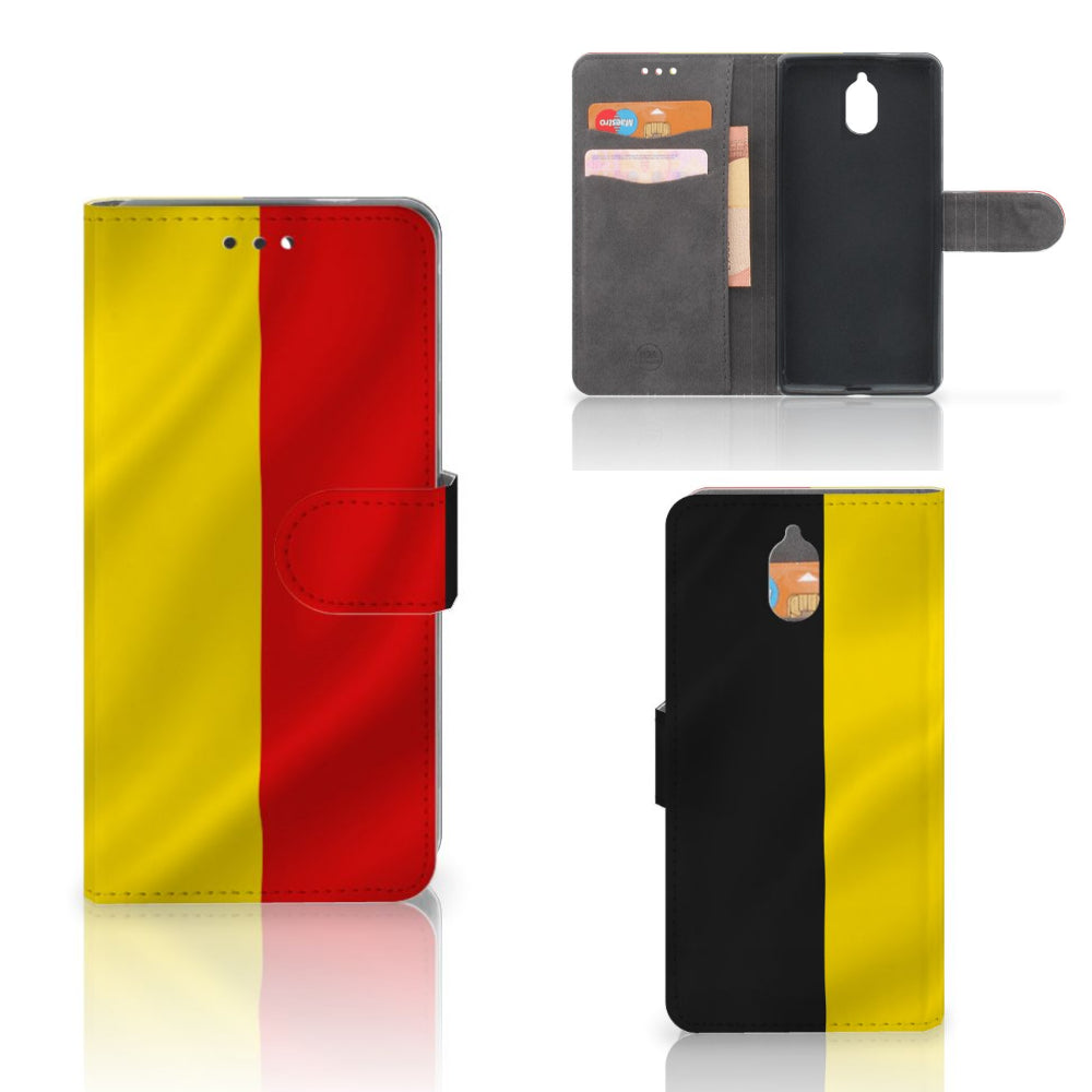 Nokia 3.1 (2018) Bookstyle Case Belgische Vlag