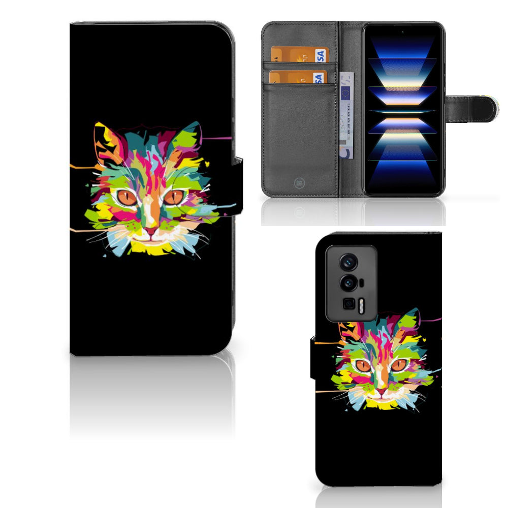 Xiaomi Poco F5 Pro Leuk Hoesje Cat Color