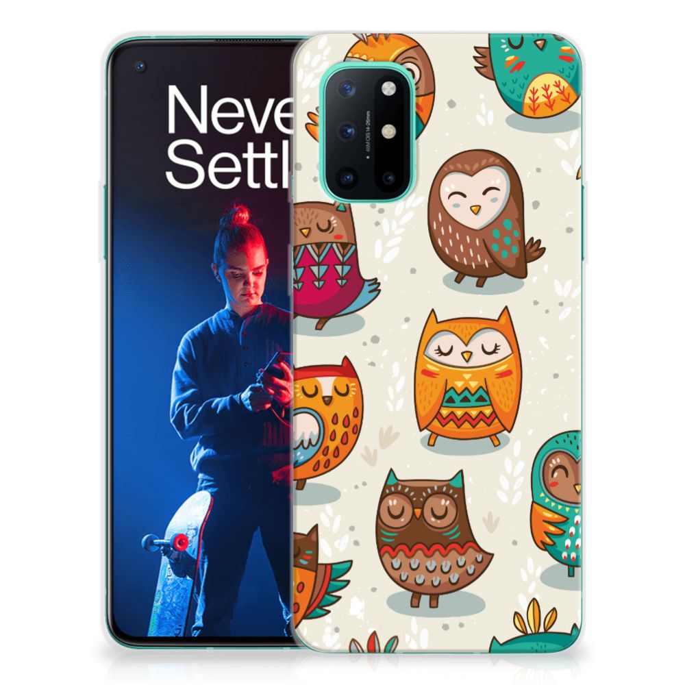 OnePlus 8T TPU Hoesje Vrolijke Uilen