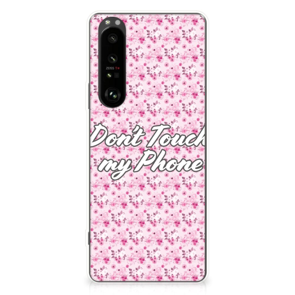 Sony Xperia 1 III Silicone-hoesje Flowers Pink DTMP B2C Telecom