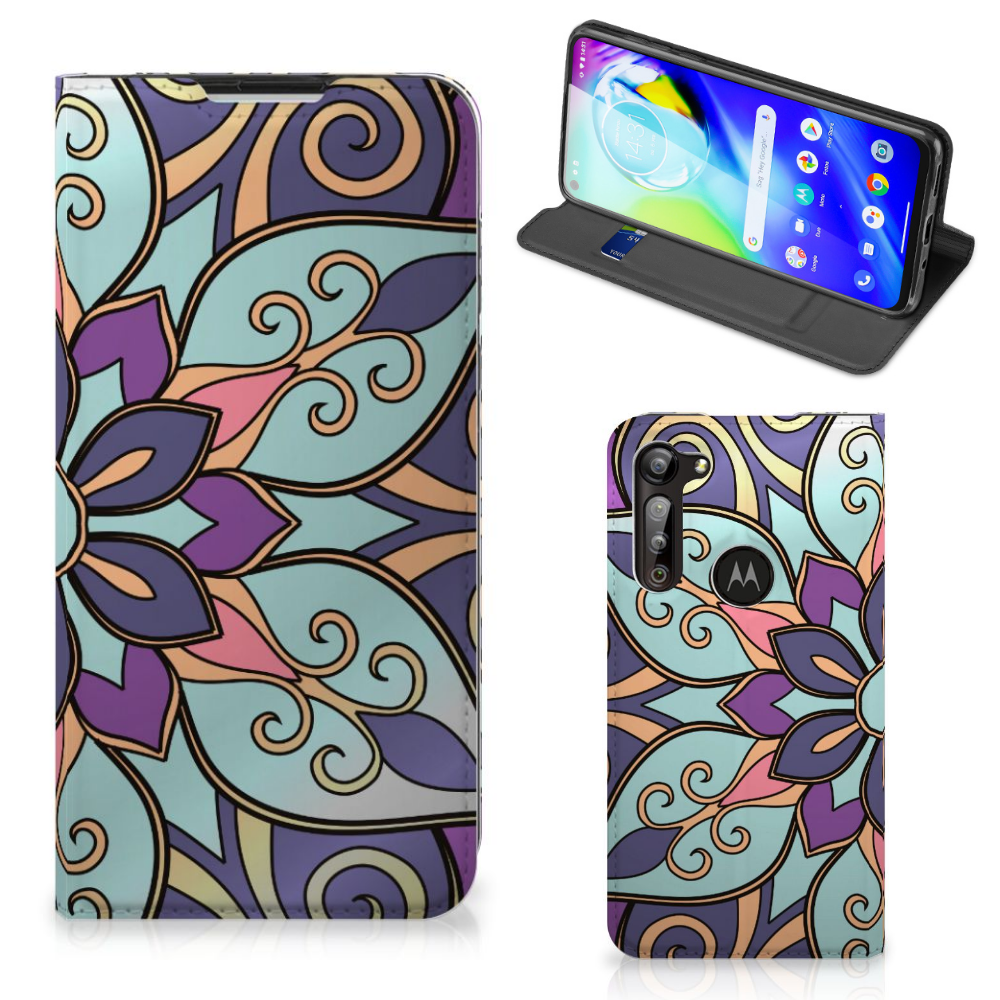 Motorola Moto G8 Power Smart Cover Purple Flower - B2C Telecom