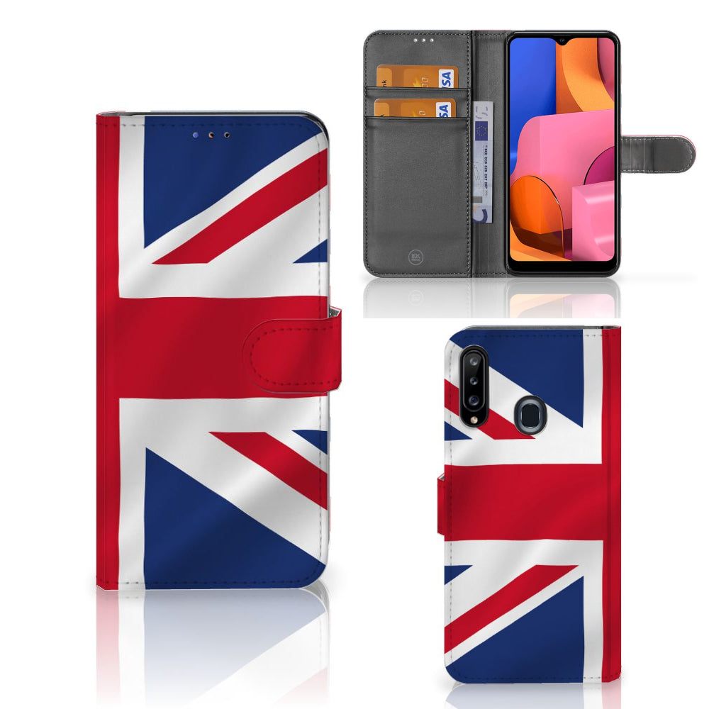 Samsung Galaxy A20s Bookstyle Case Groot-Brittannië
