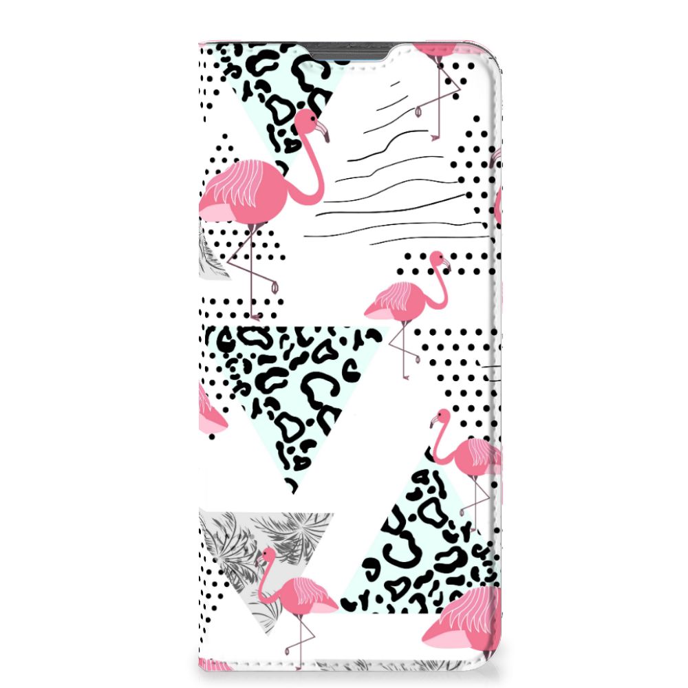 Motorola Moto E32 | Moto E32s Hoesje maken Flamingo Triangle - B2C Telecom