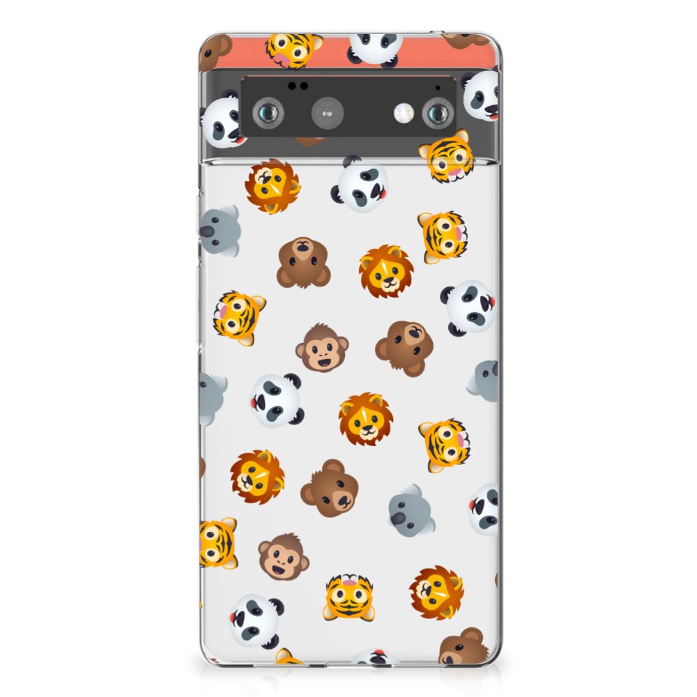 TPU bumper voor Google Pixel 6 Dieren Emojis