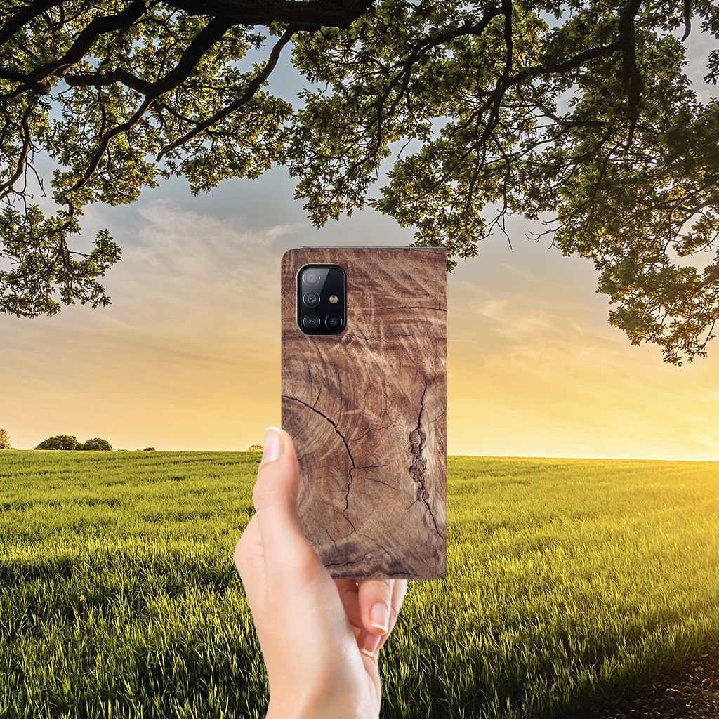 Samsung Galaxy A71 Book Wallet Case Tree Trunk - B2C Telecom