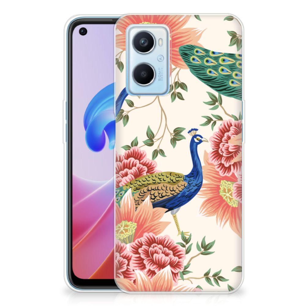 TPU Hoesje voor OPPO A96 | OPPO A76 Pink Peacock B2C Telecom