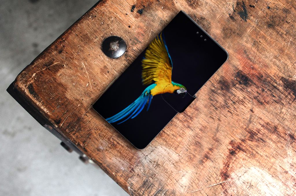 Samsung Xcover Pro Telefoonhoesje met Pasjes Papegaai