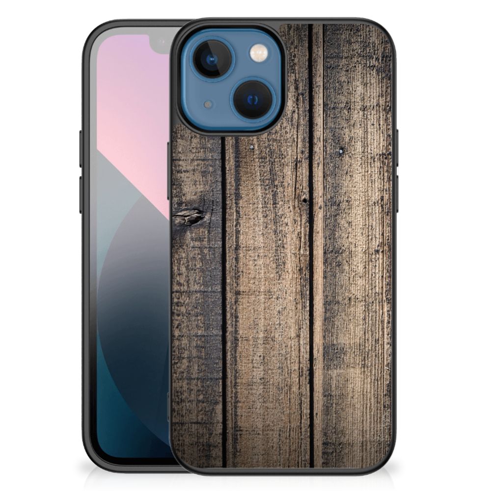 Apple iPhone 13 mini Houten Print Telefoonhoesje Steigerhout