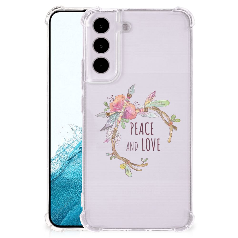 Samsung Galaxy S22 Stevig Bumper Hoesje Boho Text B2C Telecom