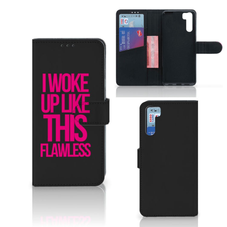 OPPO A91 | Reno3 Hoesje met naam Woke Up - Origineel Cadeau Zelf Maken