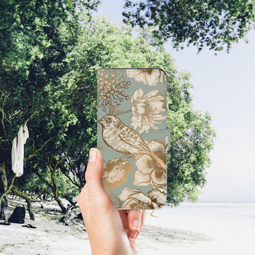 Hoesje voor Motorola Moto G53 Vintage Bird Flowers