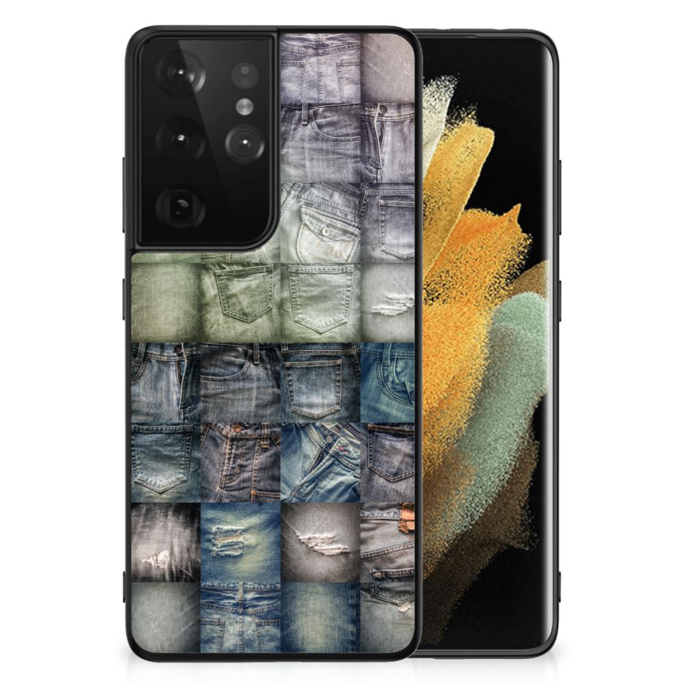 GSM Cover Samsung Galaxy S21 Ultra Spijkerbroeken B2C Telecom