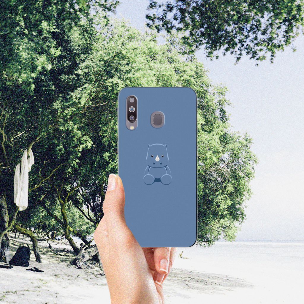 Samsung Galaxy M30 Telefoonhoesje met Naam Baby Rhino