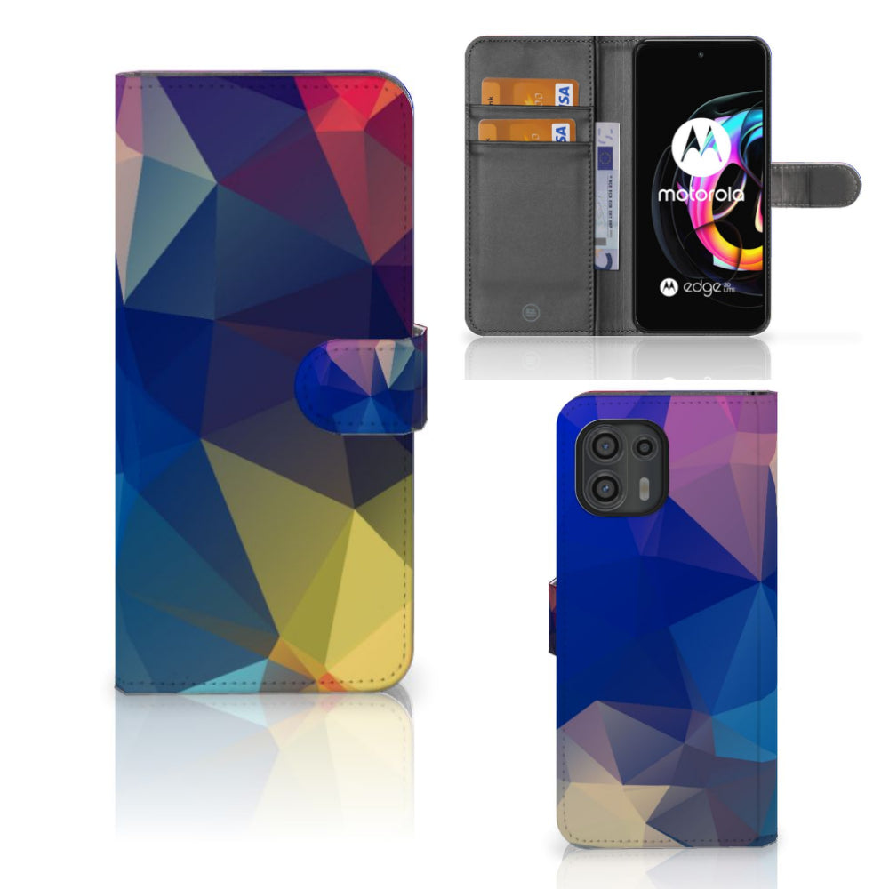 Motorola Edge 20 Lite Book Case Polygon Dark