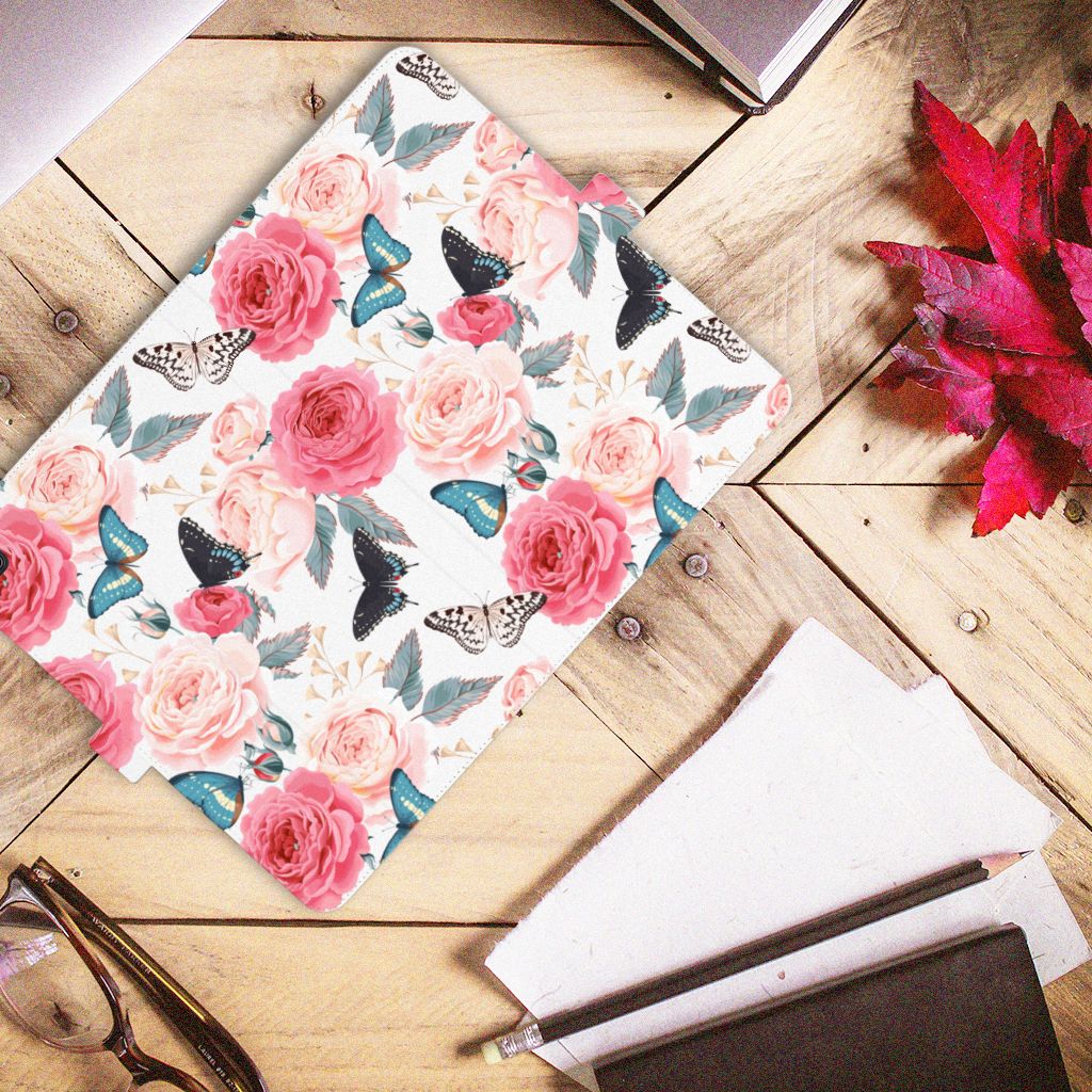 Samsung Galaxy Tab S6 Lite | S6 Lite (2022) Tablet Cover Butterfly Roses