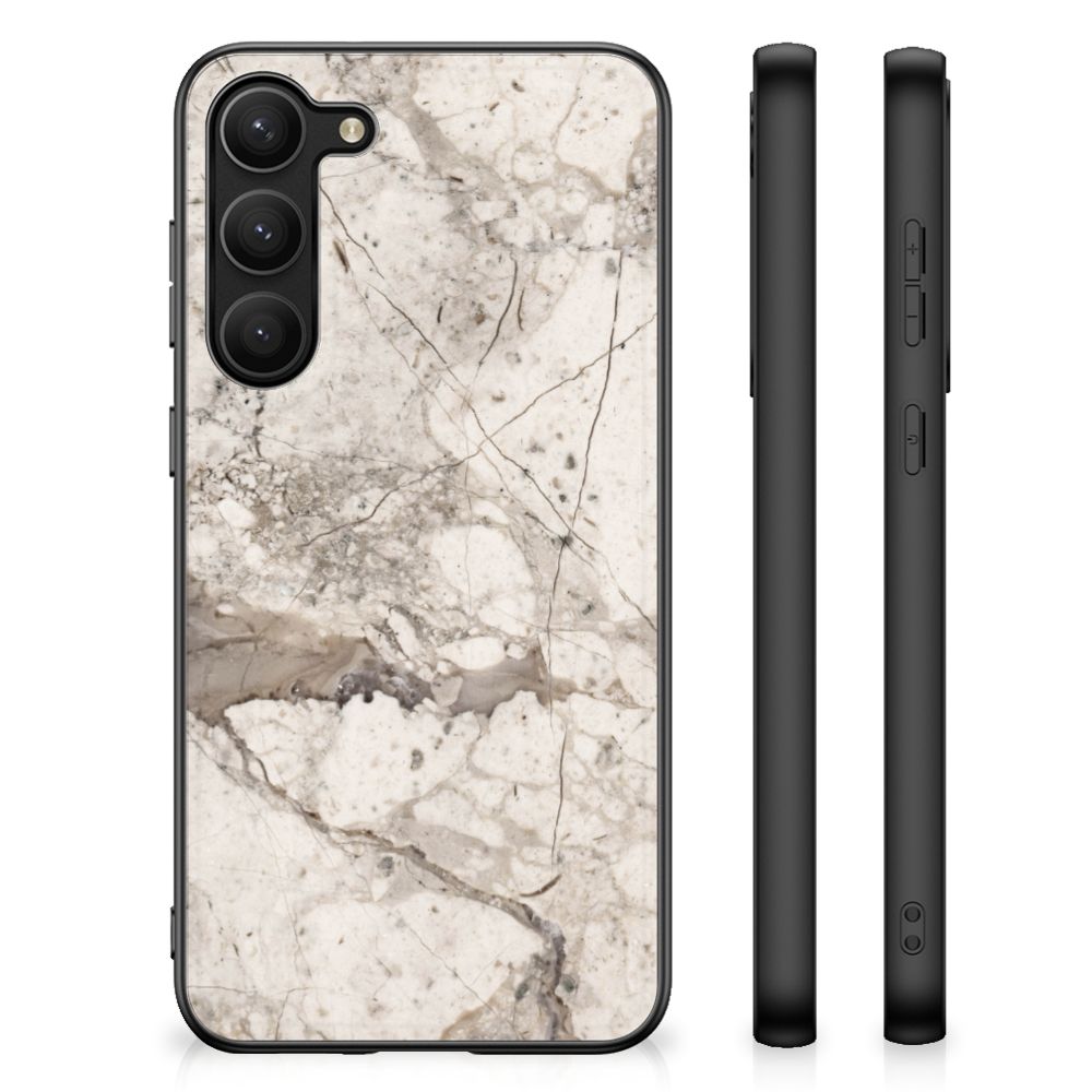 Samsung Galaxy S23 Plus Marmeren Print Telefoonhoesje Marmer Beige