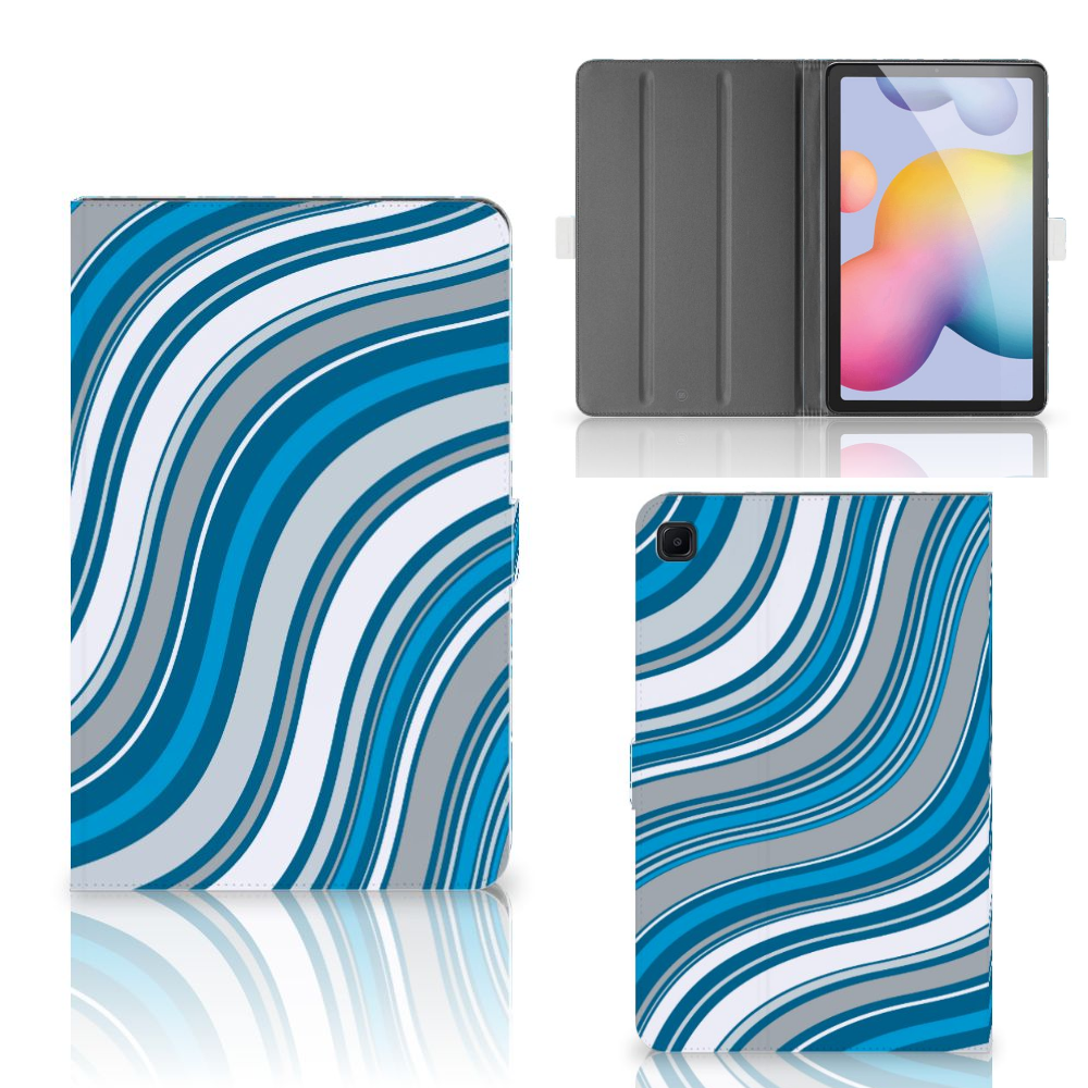 Samsung Galaxy Tab S6 Lite | S6 Lite (2022) Tablet Hoes Waves Blue