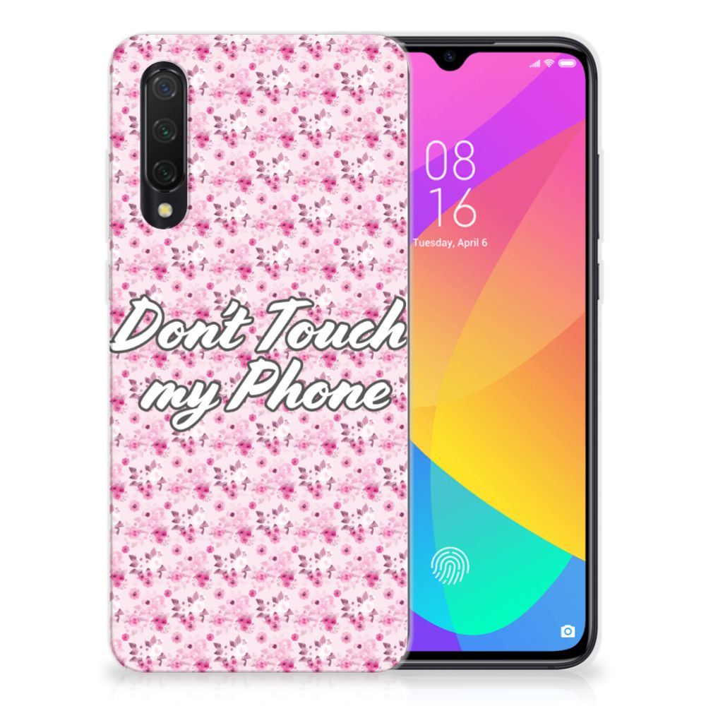 Xiaomi Mi 9 Lite Silicone-hoesje Flowers Pink DTMP B2C Telecom