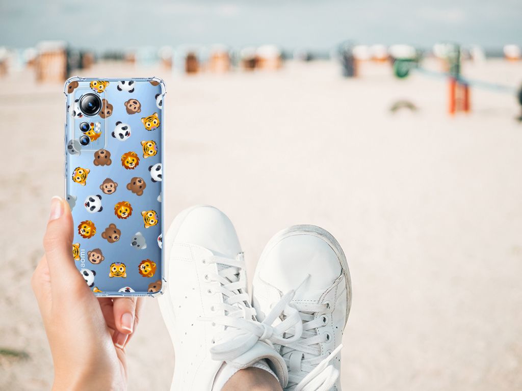 Doorzichtige Silicone Hoesje voor Xiaomi 12 Lite Dieren Emojis B2C Telecom