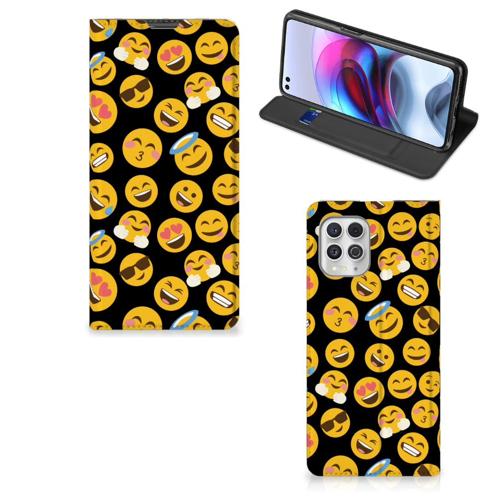 Motorola Moto G100 Hoesje met Magneet Emoji - B2C Telecom
