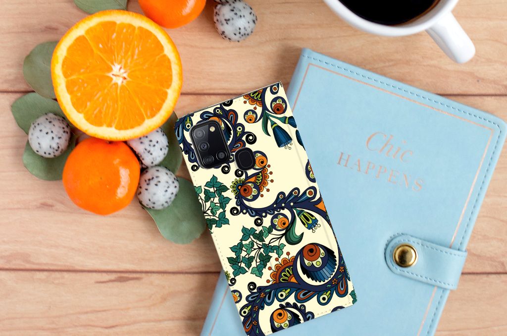 Telefoon Hoesje Samsung Galaxy A21s Barok Flower - B2C Telecom