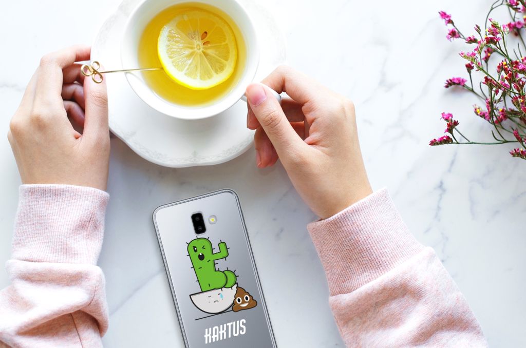 Samsung Galaxy J6 Plus (2018) Telefoonhoesje met Naam Cactus Poo