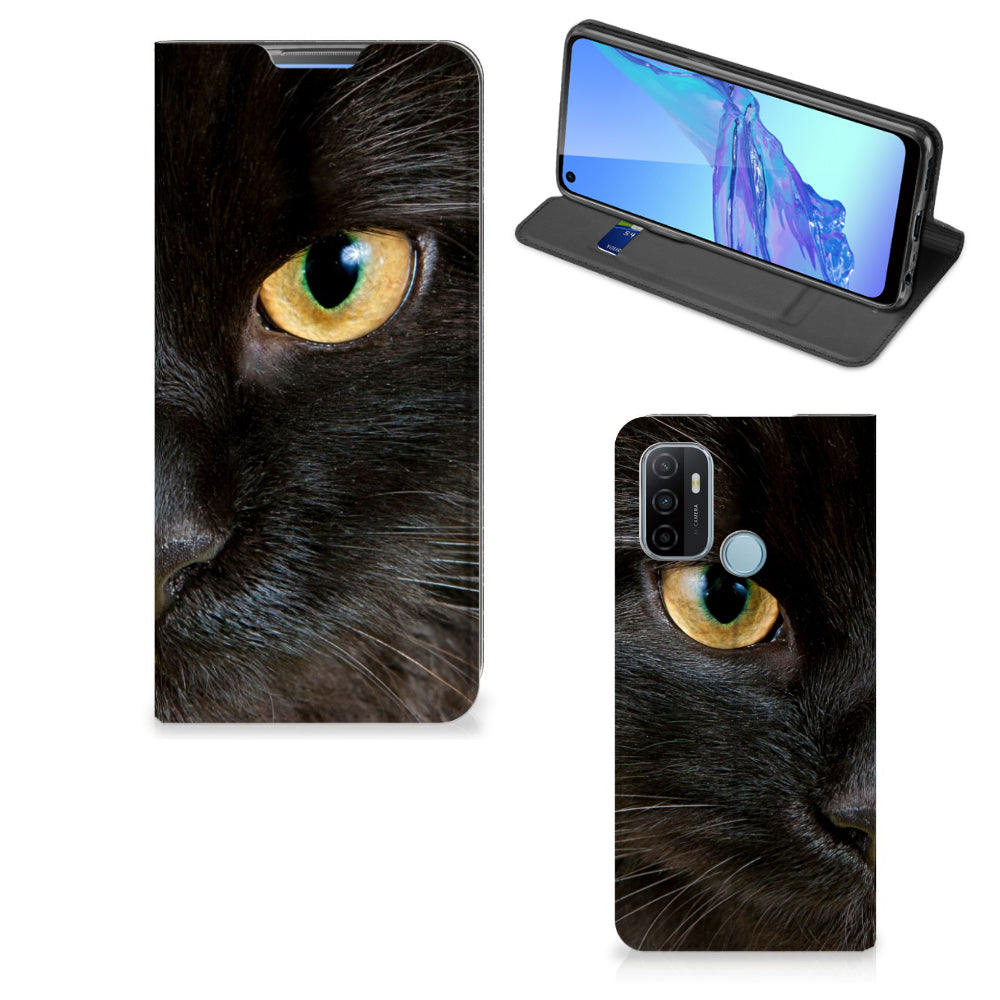 OPPO A53 | A53s Hoesje maken Zwarte Kat