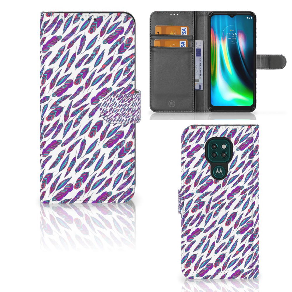 Motorola Moto G9 Play | E7 Plus Telefoon Hoesje Feathers Color