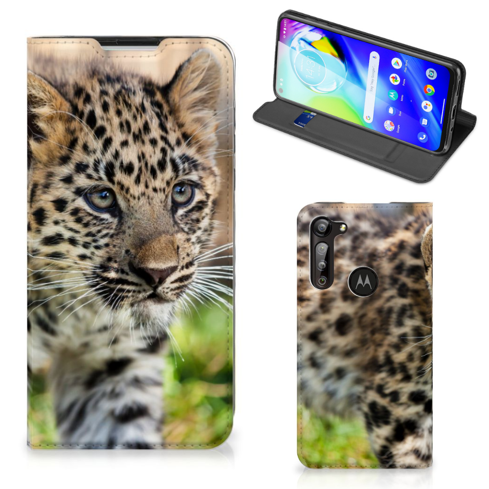 Motorola Moto G8 Power Hoesje maken Baby Luipaard - B2C Telecom