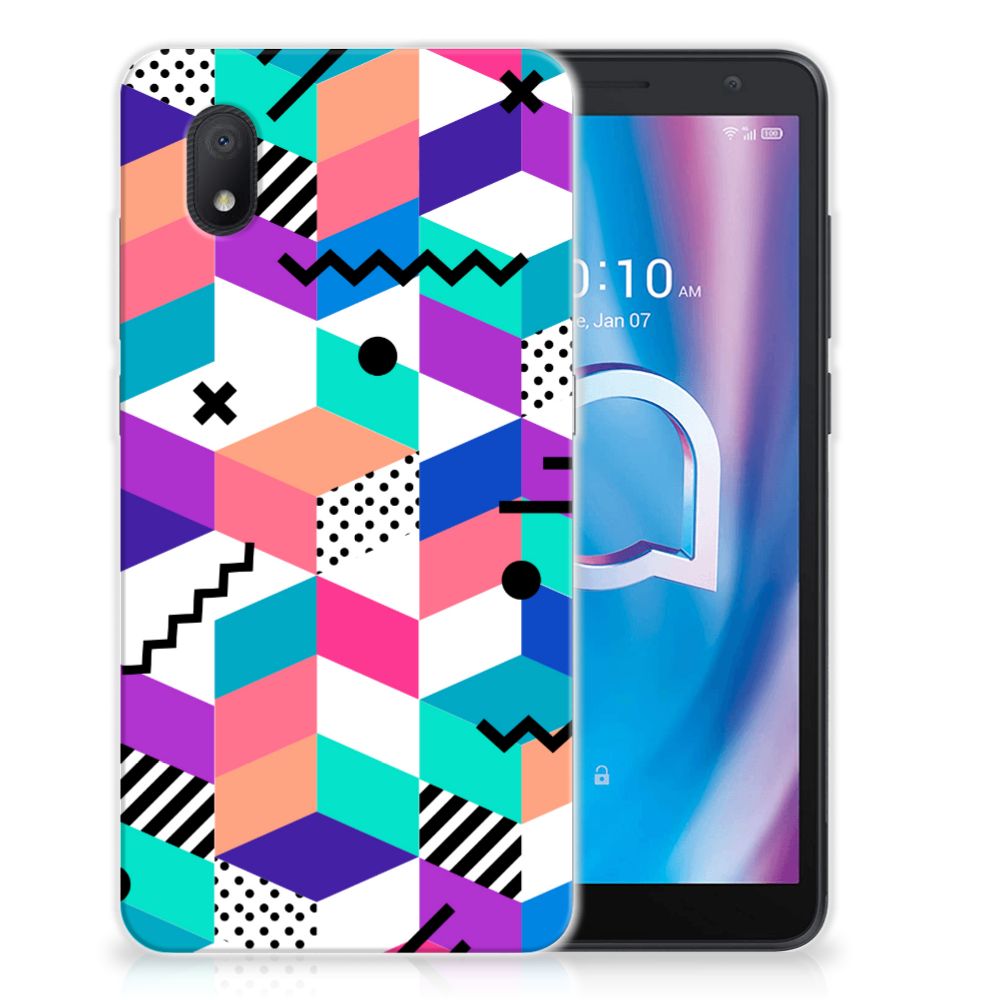 Alcatel 1B (2020) TPU Hoesje Blokken Kleurrijk B2C Telecom