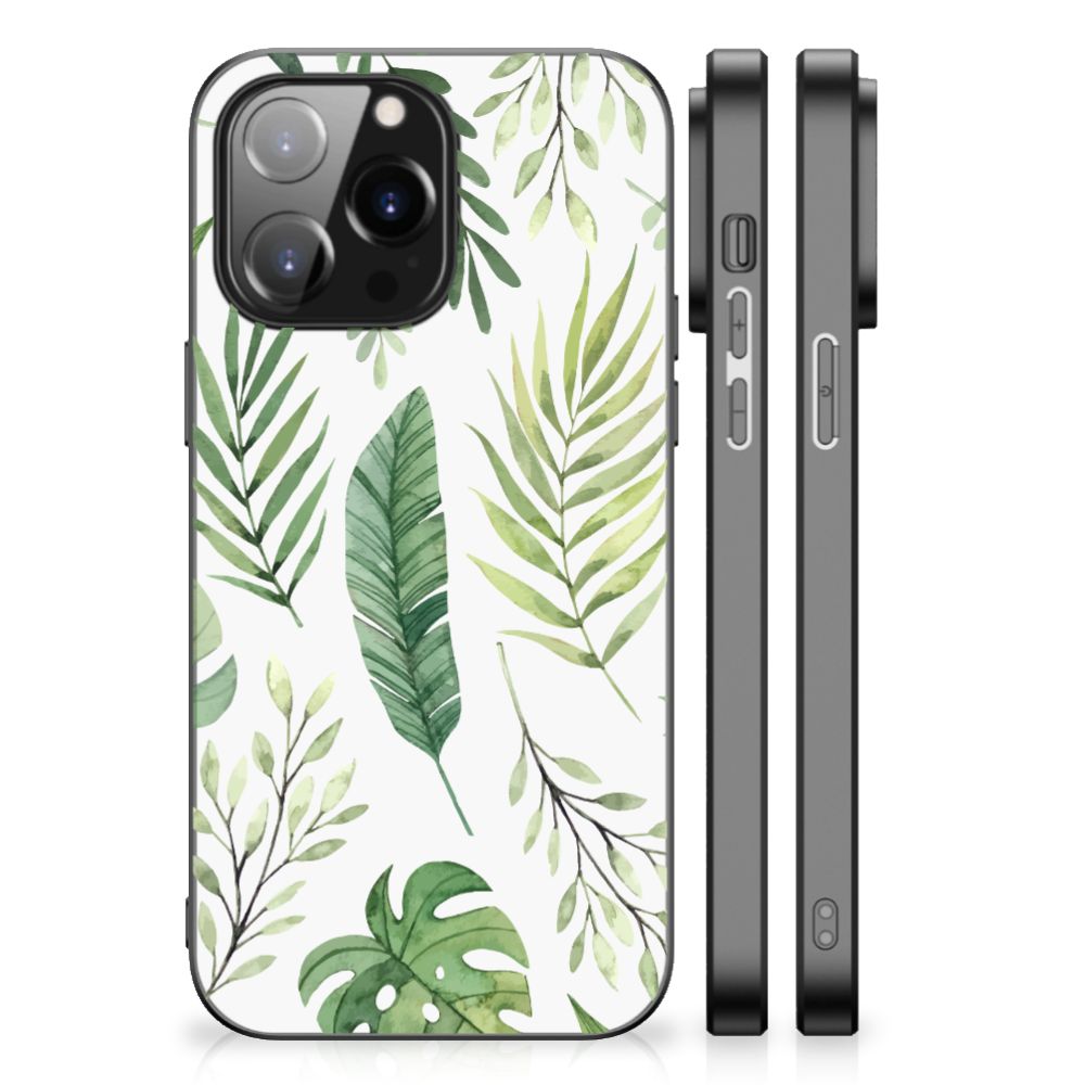 iPhone 14 Pro Max Bloemen Hoesje Leaves