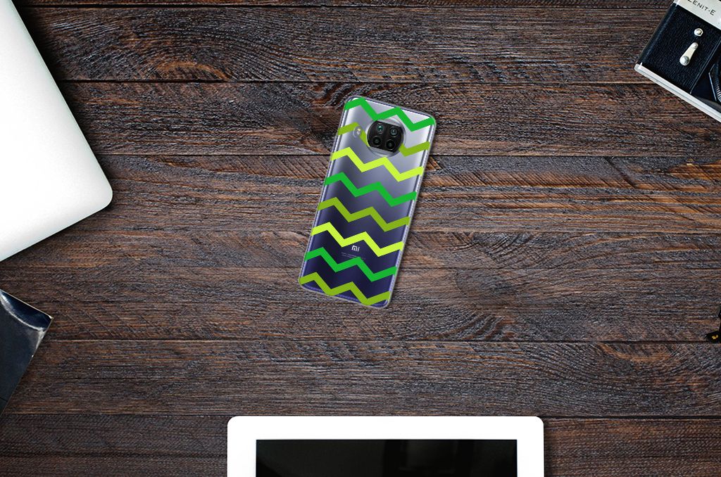 Xiaomi Mi 10T Lite TPU bumper Zigzag Groen B2C Telecom