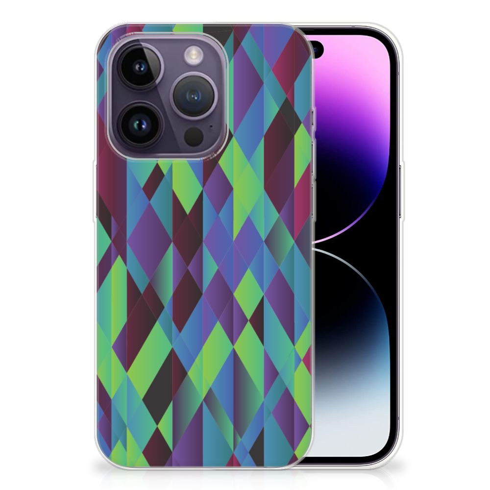 Apple iPhone 14 Pro TPU Hoesje Abstract Green Blue B2C Telecom